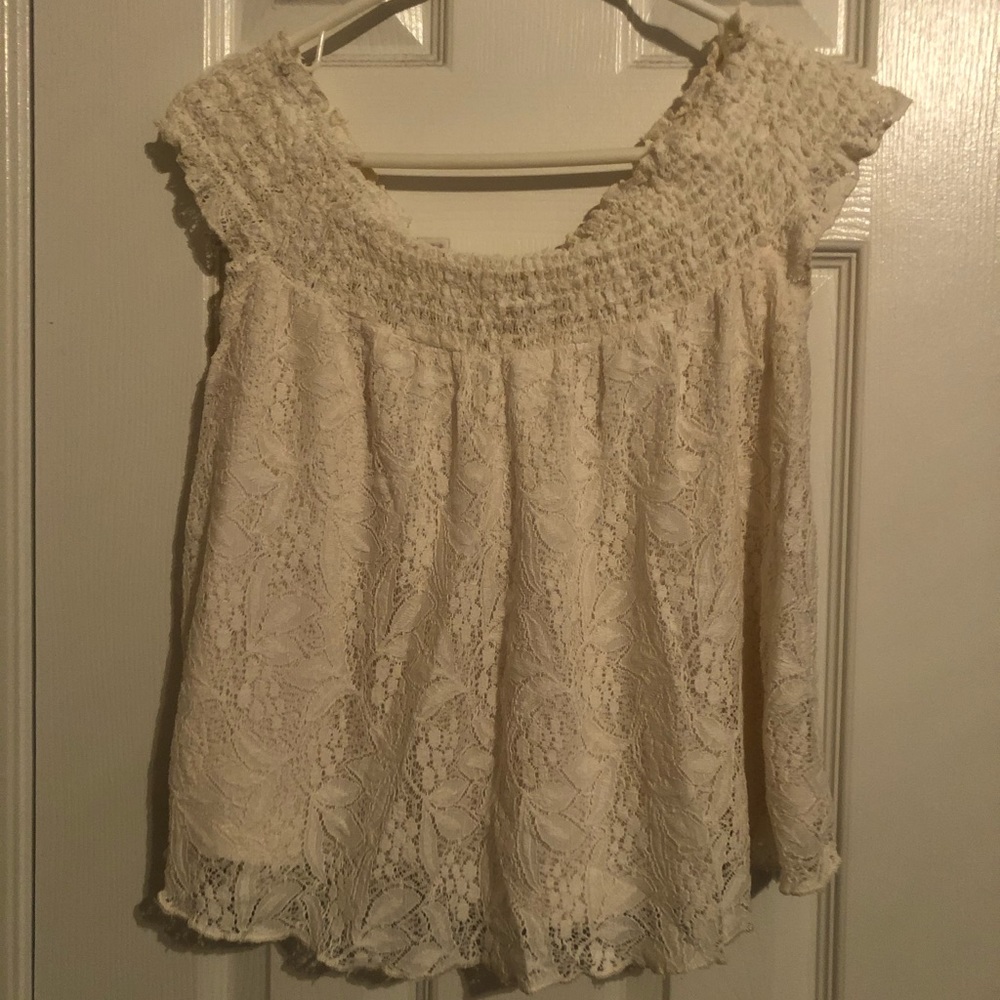 MOSSIMO LACE OVER THE SHOULDER SHIRT